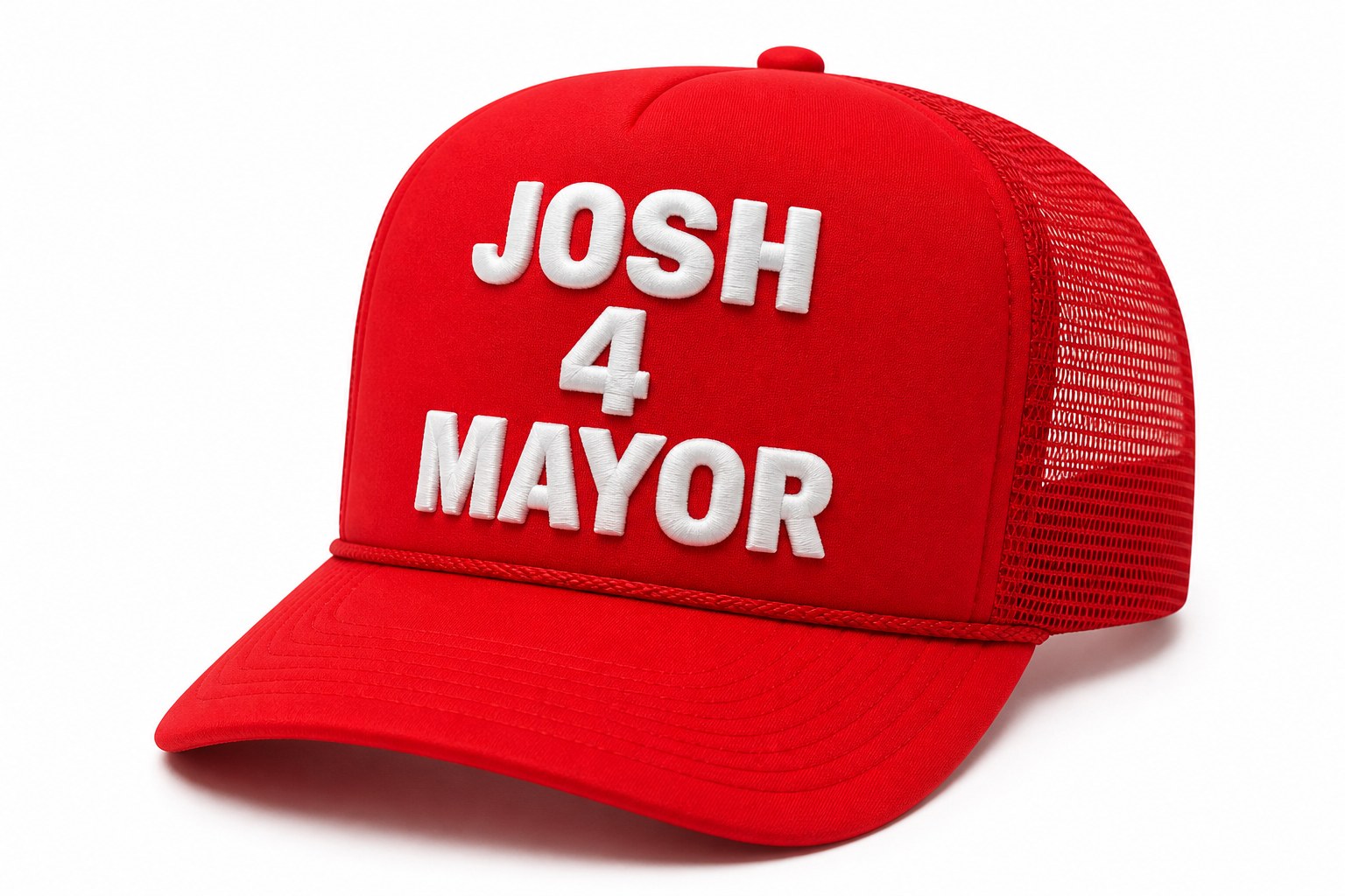 JOSH 4 MAYOR red trucker hat