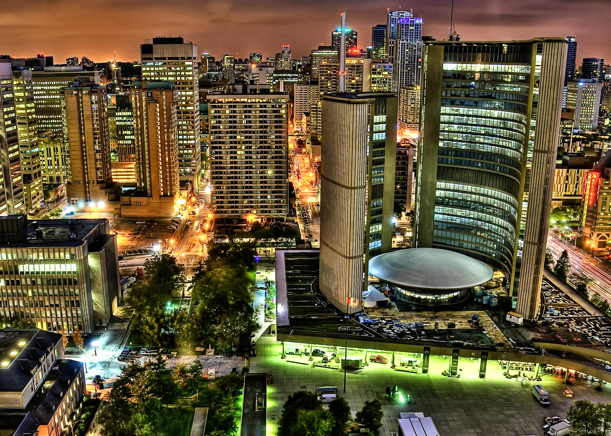 Toronto City Hall at night